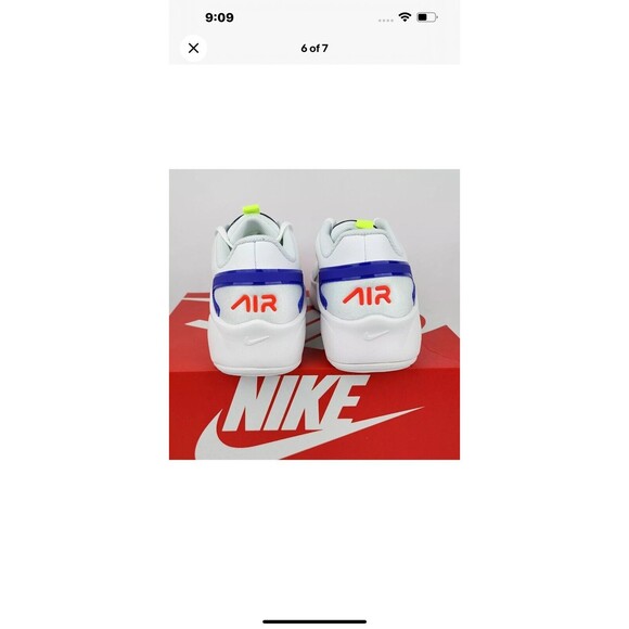 Nike Air Max Bolt Gs White Crimson Volt CW1626-103 Youth Size 5.5/Womens Size 7 - Picture 1 of 7